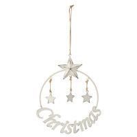 Елочное украшение J-LINE металлическое круглое Christmas  диаметр 22 см