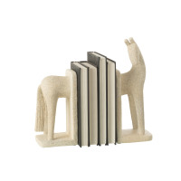 Держатели для книг J-LINE в форме лошади бежевого цвета 