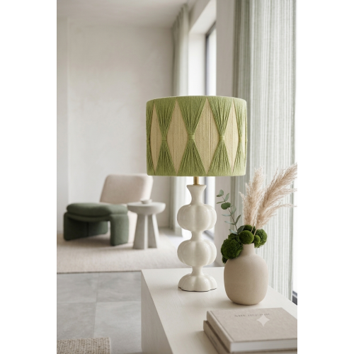 Лампа настільна Light&Living із зеленим абажуром із джутової мотузки висота 45 см
