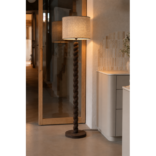Лампа підлогова Light&Living дерев'яна коричневого кольору висота 160 см
