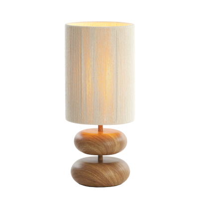Лампа настільна Light&Living з абажуром з джутової мотузки та дерев'яною основою висота 50 см