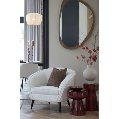 Столик кофейный стеклянный цвета бургунди Light&Living 30х50 см 