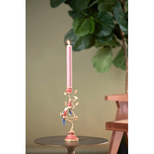 Подсвечник Light&Living с попугаями металлический коралловый высота 33 см